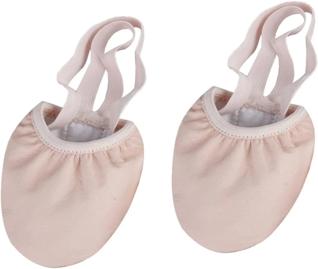 1Pair Elastic Band Ballet Dance Shoes for Adults Half Toe Protector Training Shoes Durable Material for Modern Jazz and Ballroom Dance Comfortable and Convenient Pink
