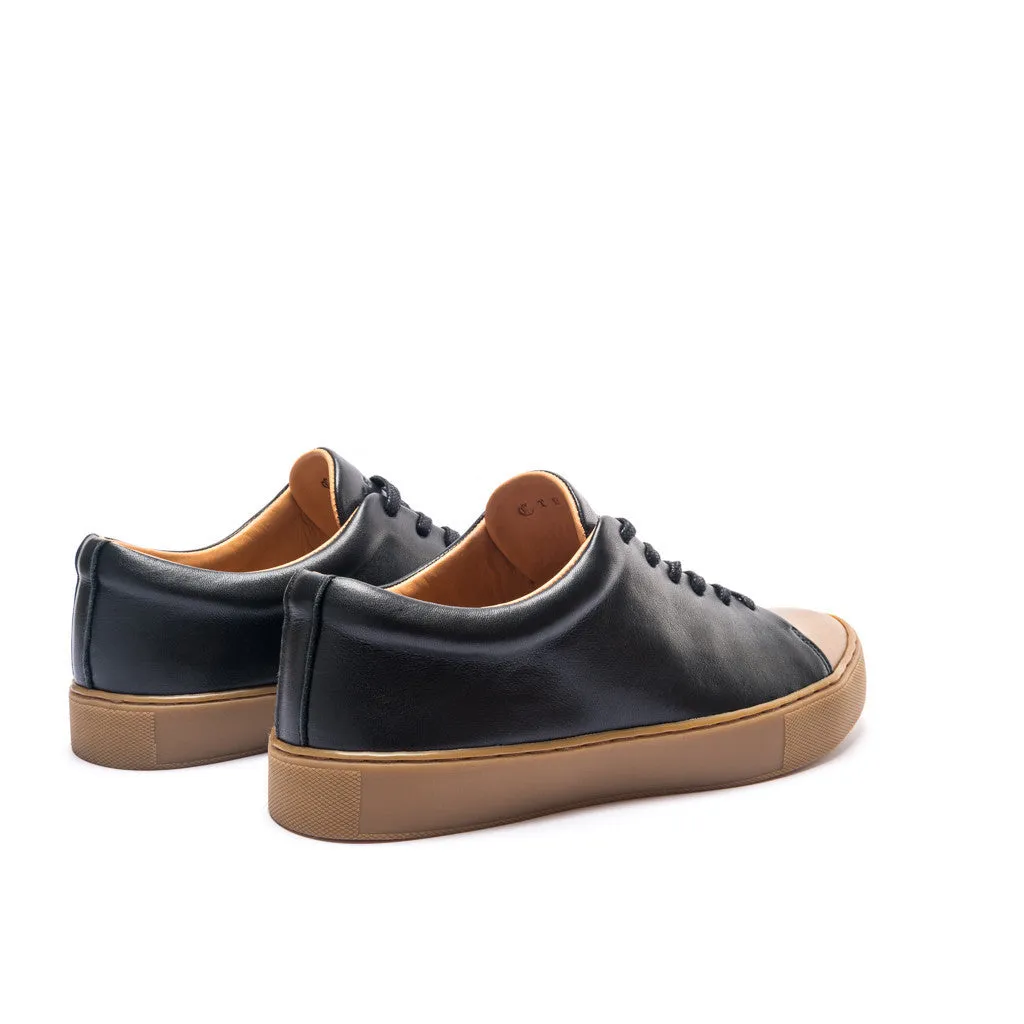 ABINGTON TOE CAP SNEAKER - BLACK GUM