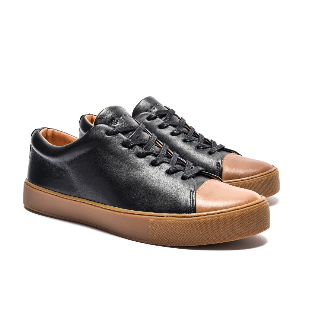 ABINGTON TOE CAP SNEAKER - BLACK GUM