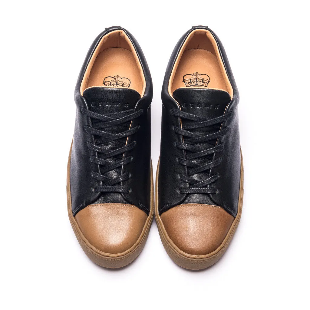ABINGTON TOE CAP SNEAKER - BLACK GUM