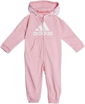 adidas baby-girls Infant Girls' and Baby Boys' Long Sleeve Hooded Coverall