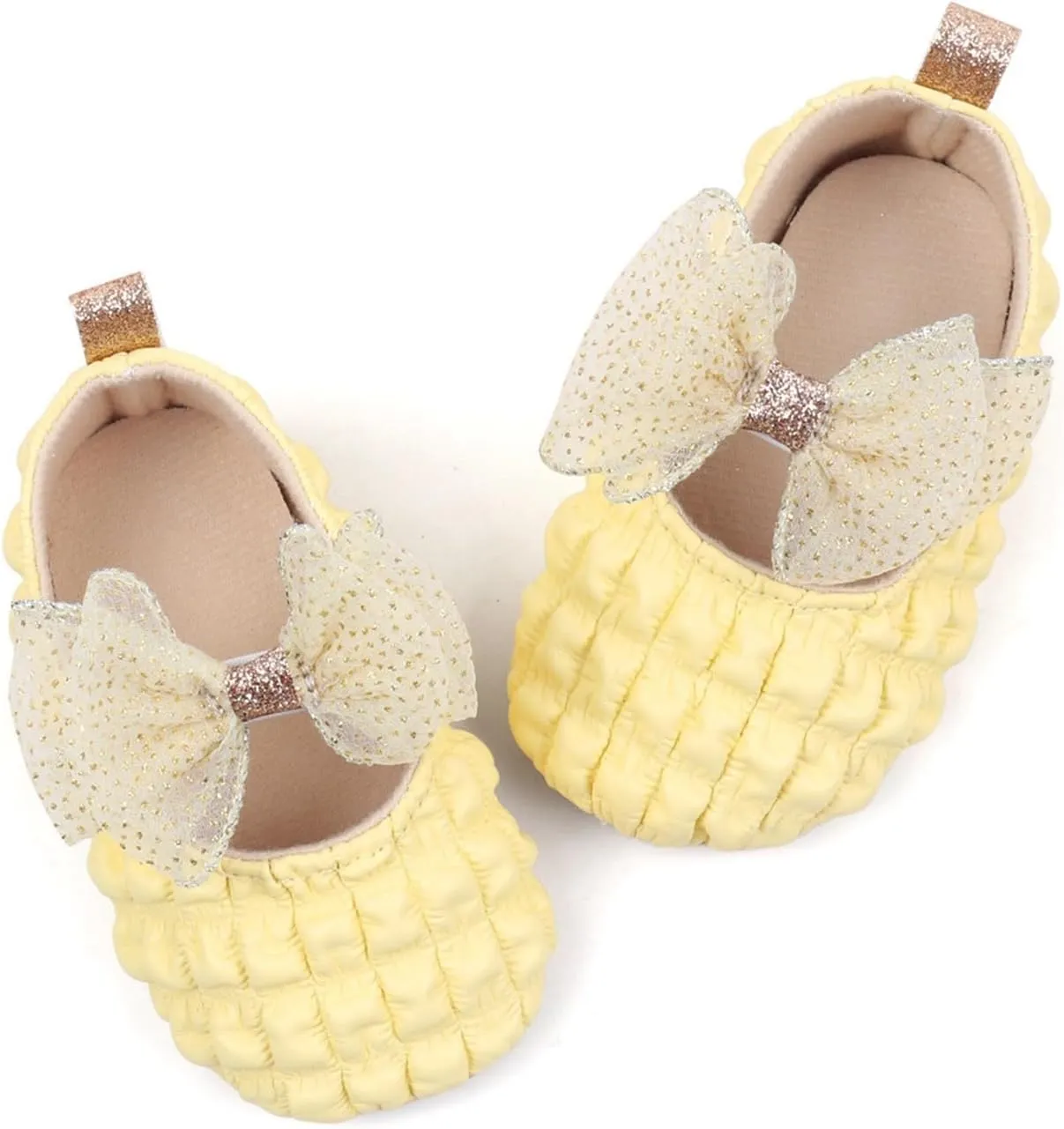 Baby Girls Sandals Cute Bow Knot Non Slip Close Toe Flats Mary Jane Shoes Infant Comfortable Wedding Princess Sandals