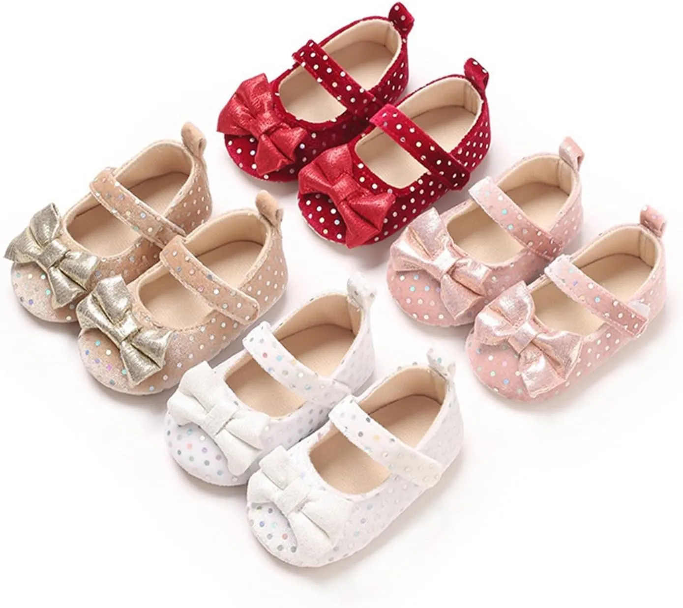 Baby Girls Sandals Cute Sequins Bow Knot Adjusted Strap Non Slip Flats Shoes Infant Soft Princess Wedding Dress Sandals