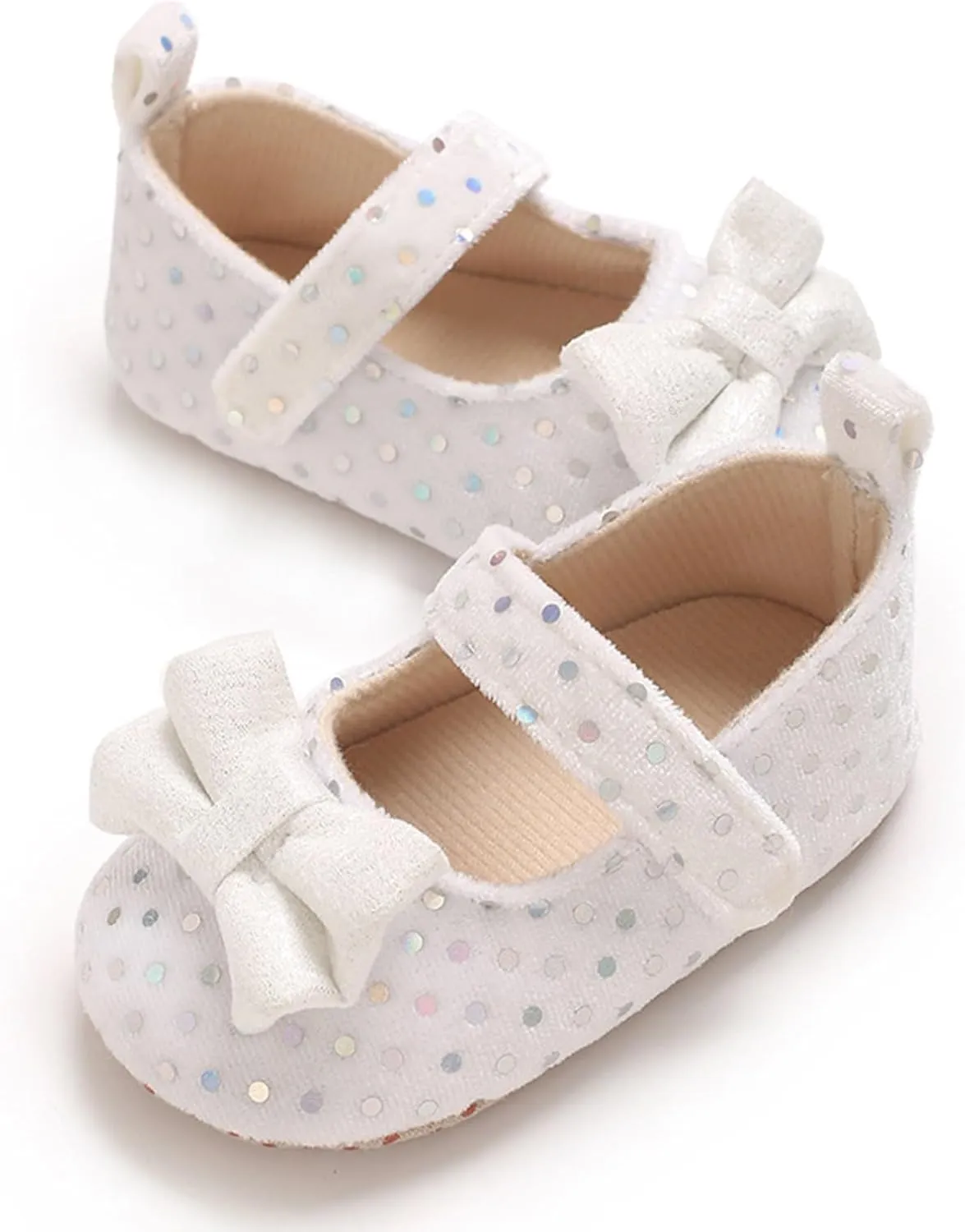 Baby Girls Sandals Cute Sequins Bow Knot Adjusted Strap Non Slip Flats Shoes Infant Soft Princess Wedding Dress Sandals