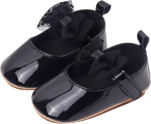 Baby Girls Sandals Lace Bowknot Adjusted Strap Mary Jane Flats Shoes Newborn Cute Wedding Princess Dress Sandals