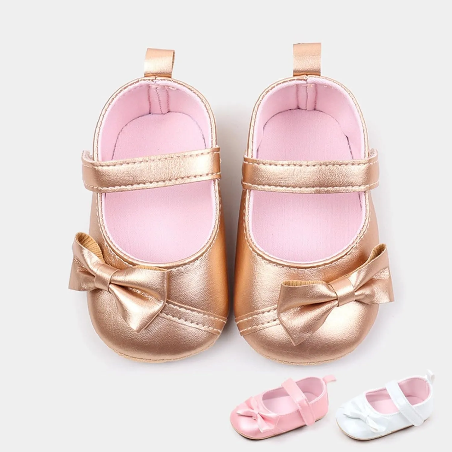 Baby Girls Sandals Leather Cute Bow Knot Mary Jane Flats Princess Shoes Infant Soft Casual Sole Wedding Dress Sandals