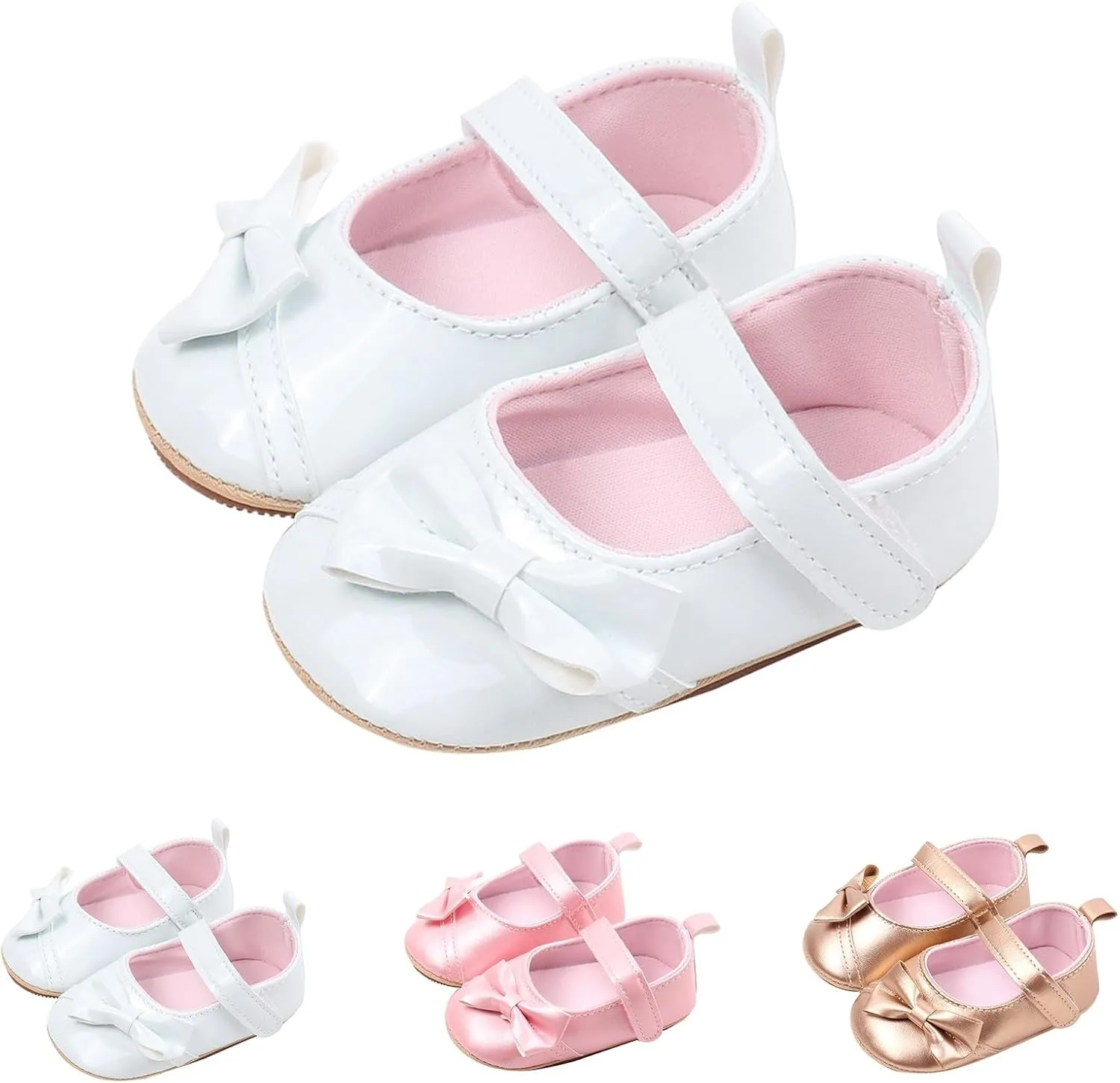 Baby Girls Sandals Leather Cute Bow Knot Mary Jane Flats Princess Shoes Infant Soft Casual Sole Wedding Dress Sandals
