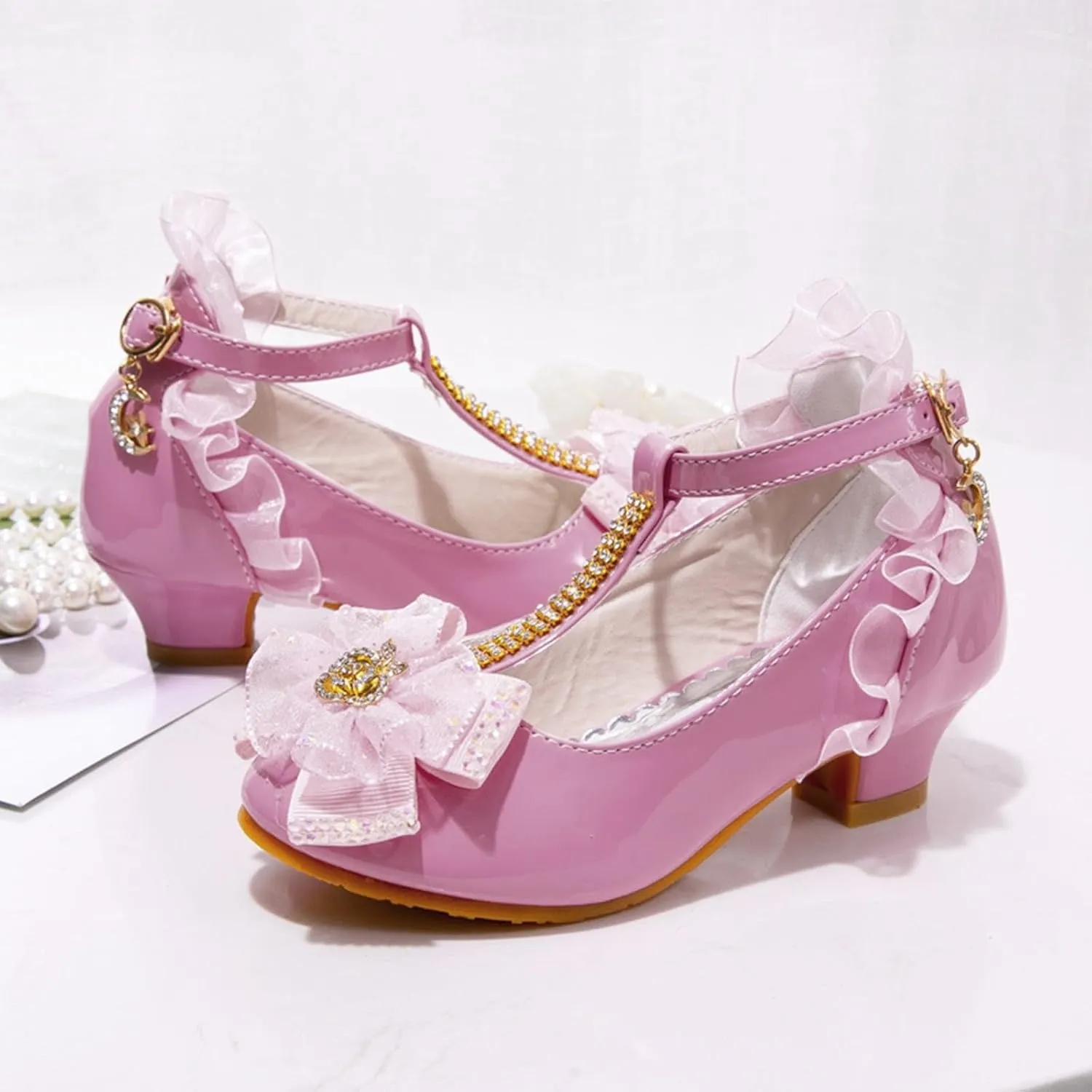 Baby Kids Princess Dress Children Shoes Princess Single Shoes Stage Fashion Shoes Girls Walk Show Lightweight Shoes