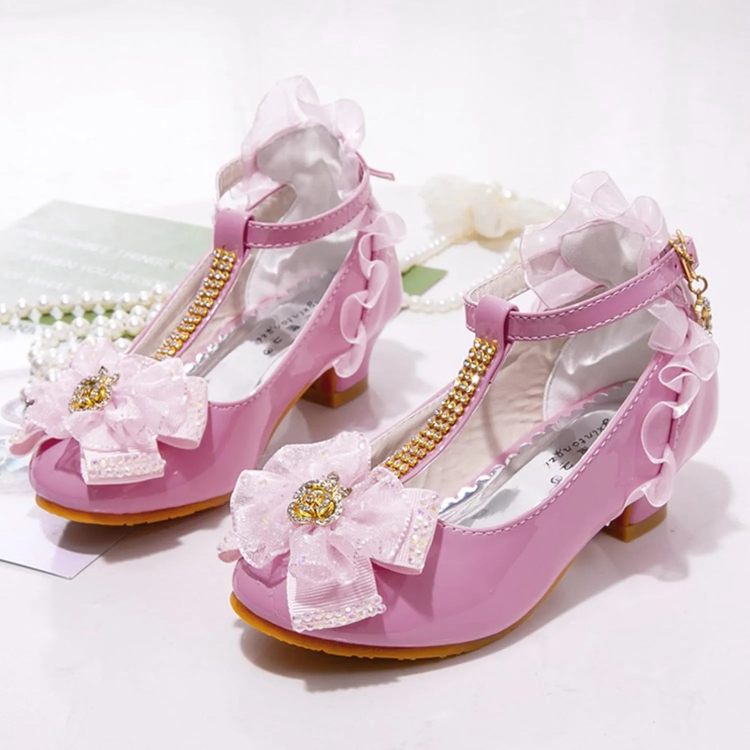 Baby Kids Princess Dress Children Shoes Princess Single Shoes Stage Fashion Shoes Girls Walk Show Lightweight Shoes