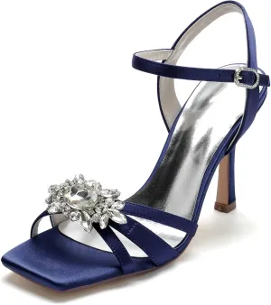 Bridal for Wedding Dress Shoes High Heels Sandals for Women Stiletto Heel Heeled Peep Toe Prom Evening Formal Party Shoes