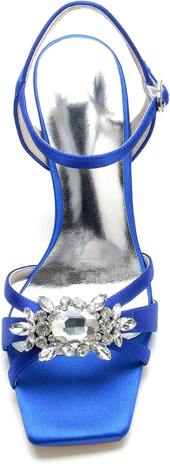 Bridal for Wedding Dress Shoes High Heels Sandals for Women Stiletto Heel Heeled Peep Toe Prom Evening Formal Party Shoes
