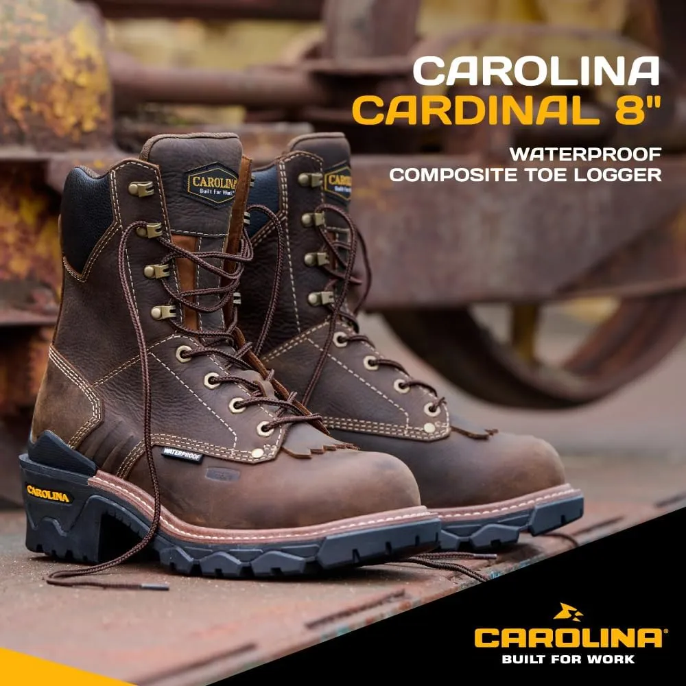 Carolina Cardinal Capacity 8" Waterproof Composite Toe Logger Work Boot for Men - Durable and Comfortable