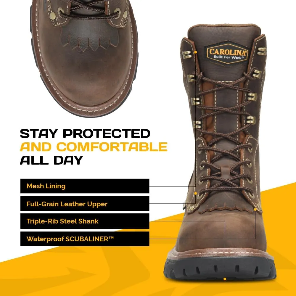 Carolina Cardinal Capacity 8" Waterproof Composite Toe Logger Work Boot for Men - Durable and Comfortable