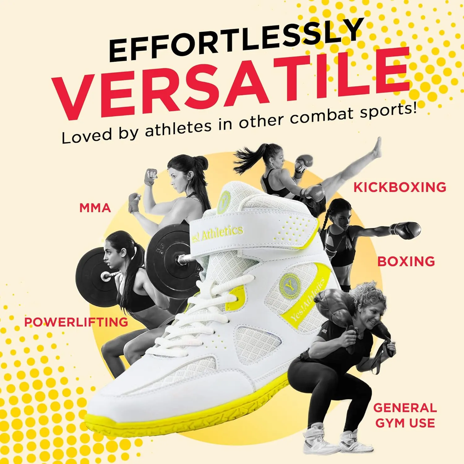Champion1 Wrestling Shoes for Women and Girls - Lightweight, Durable Athletic Shoes for Boxing, Weightlifting, MMA, Kickboxing, Powerlifting and Gym Training