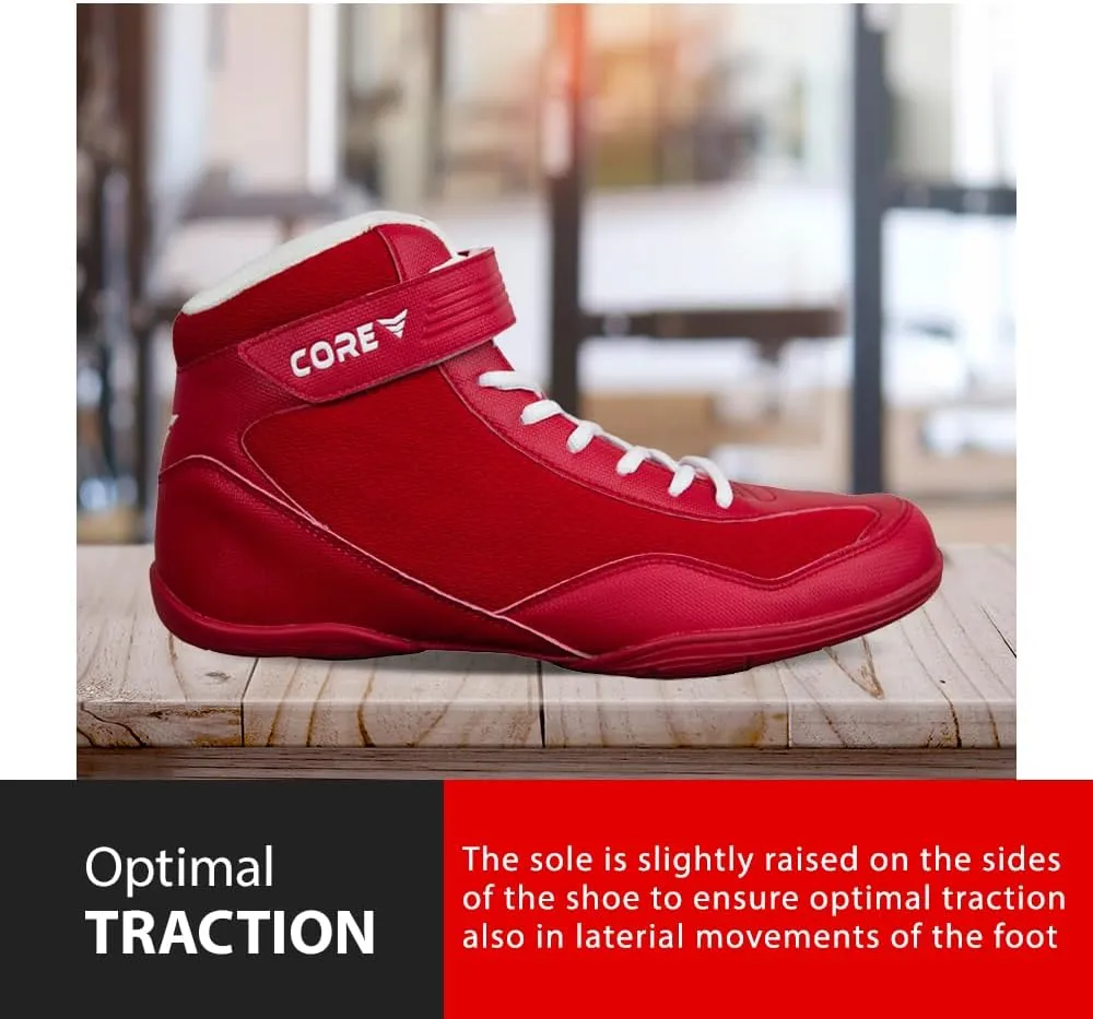 CORE Wrestling Shoes  High Traction Wrestling Shoes for Men, Women, Youth & Kids - Durable Shoes for Wrestling, Boxing, Weightlifting & Bodybuilding  Combat Sports Footwear, Lightweight Gym Shoes
