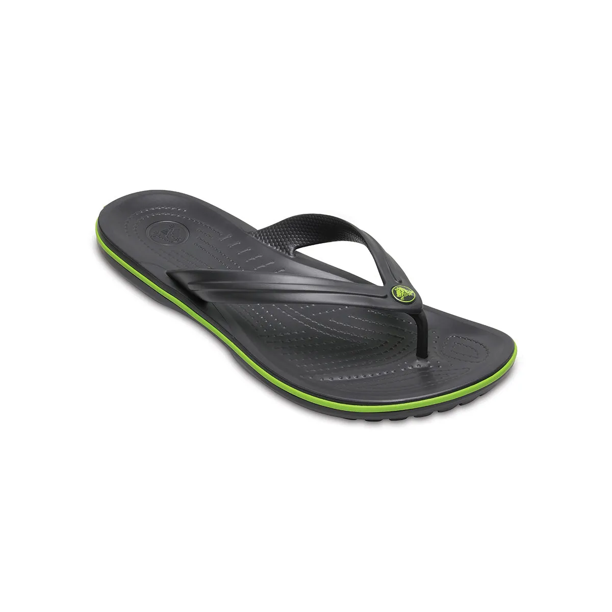 Crocband Flip in Graphite Volt Green