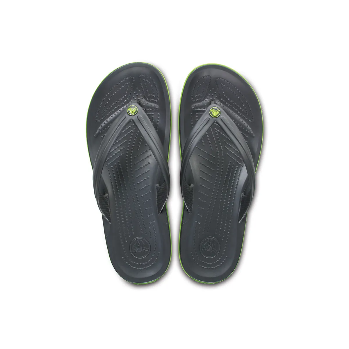 Crocband Flip in Graphite Volt Green