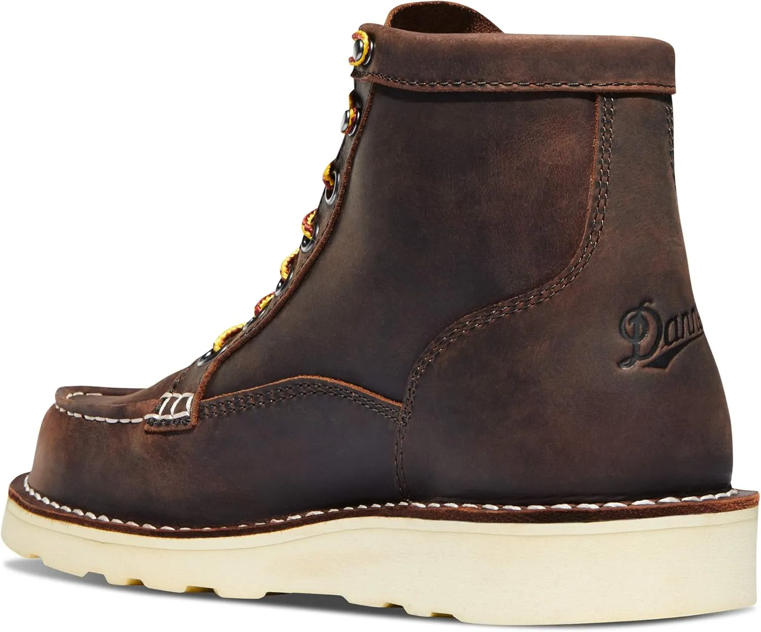 Danner 6 Bull Run Steel Toe Work Boots for Women - Oiled Full-Grain Leather Moc Toe Upper with Non Slip Wedge Outsole & Cushion Footbed, EH Resistant