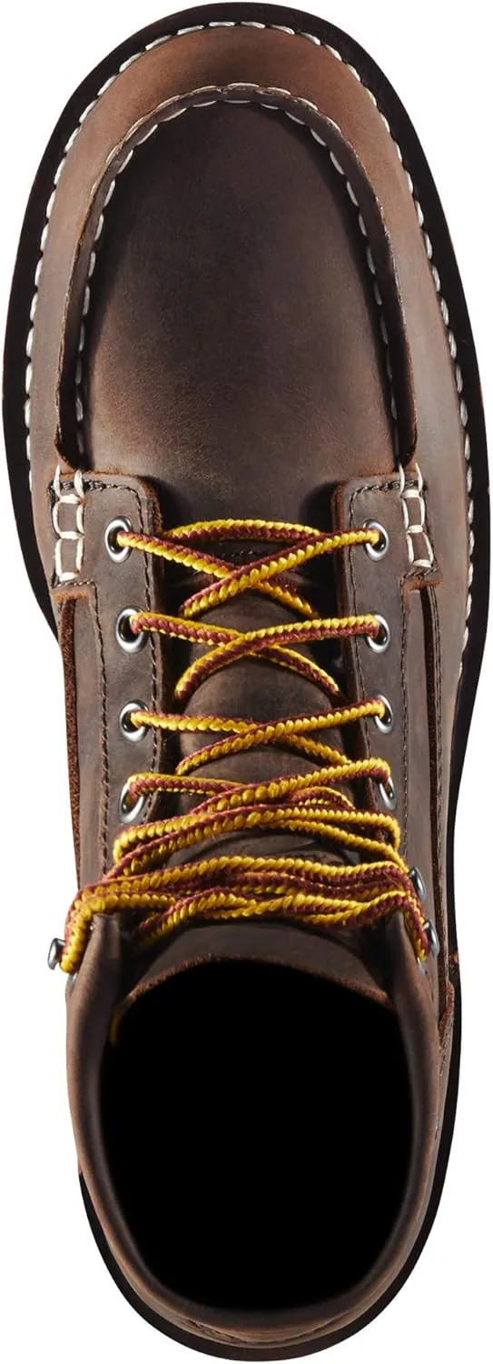 Danner 6 Bull Run Steel Toe Work Boots for Women - Oiled Full-Grain Leather Moc Toe Upper with Non Slip Wedge Outsole & Cushion Footbed, EH Resistant