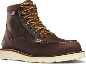 Danner 6 Bull Run Steel Toe Work Boots for Women - Oiled Full-Grain Leather Moc Toe Upper with Non Slip Wedge Outsole & Cushion Footbed, EH Resistant
