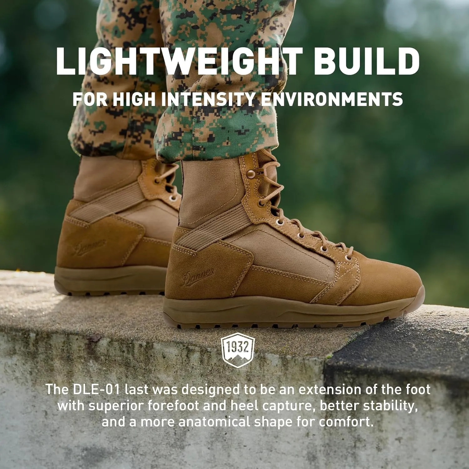 Danner Tachyon 8 Tactical Boots for Men - Ultralight Fast Drying Upper with Abrasion-Resistant Toe, Comfort Footbed, and Non Slip Traction Outsole