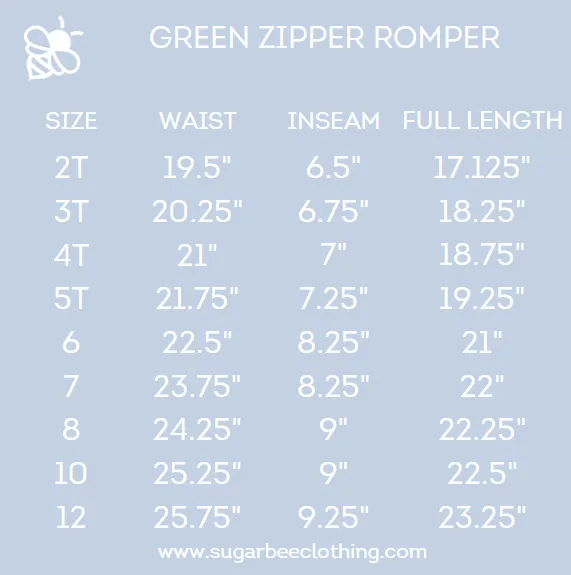 Danyella Zipper Romper - Green