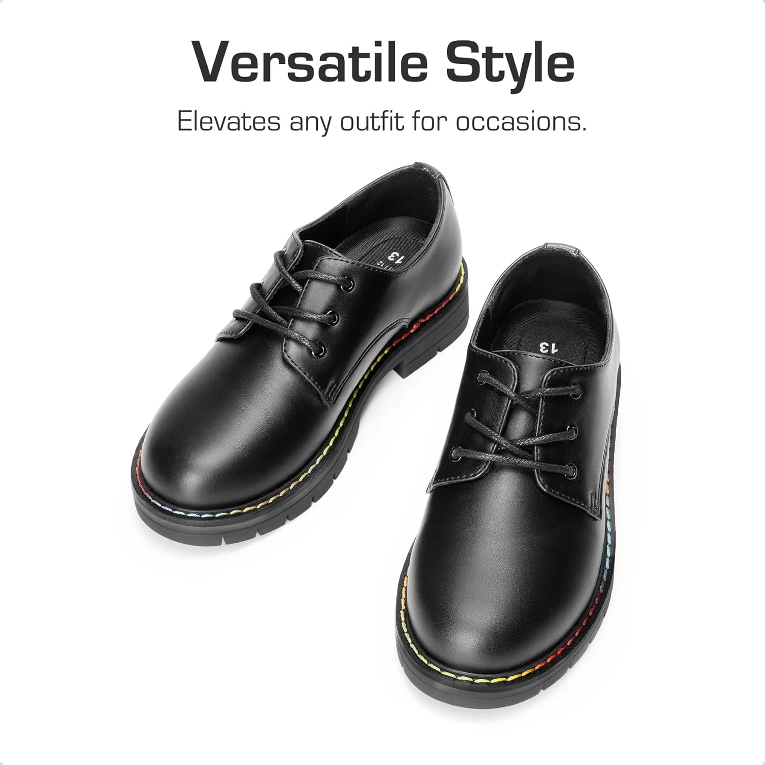 DREAM PAIRS Boys Girls Dress Shoes Kids Uniform Formal Classic Oxfords Lace-up for Toddler Little Big Kid