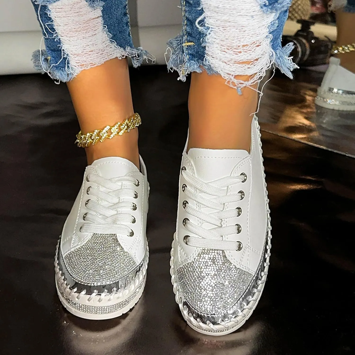 Dress Sneakers for Women Workout Shoes Womens Sneakers Slip On Walking Shoes Running Shoes Lightweight Non Slip Shoes