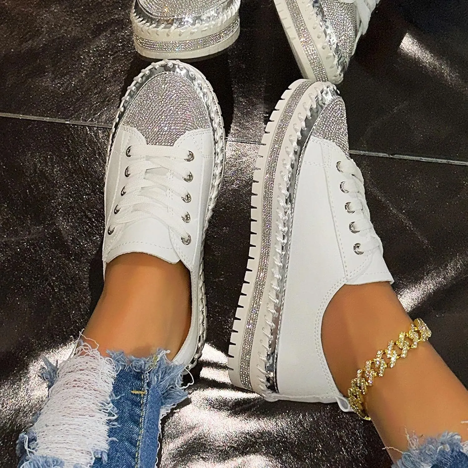 Dress Sneakers for Women Workout Shoes Womens Sneakers Slip On Walking Shoes Running Shoes Lightweight Non Slip Shoes