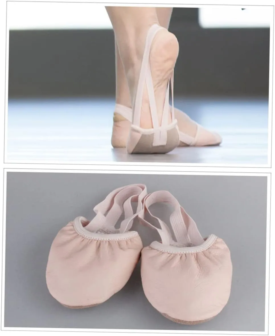 Elastic Band Dance Shoes Half Sole Ballet Shoes Toe Protector Size 41 for Yoga Ballroom Dance