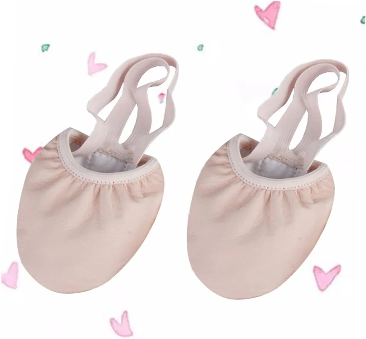 Elastic Band Dance Shoes Half Sole Ballet Shoes Toe Protector Size 41 for Yoga Ballroom Dance