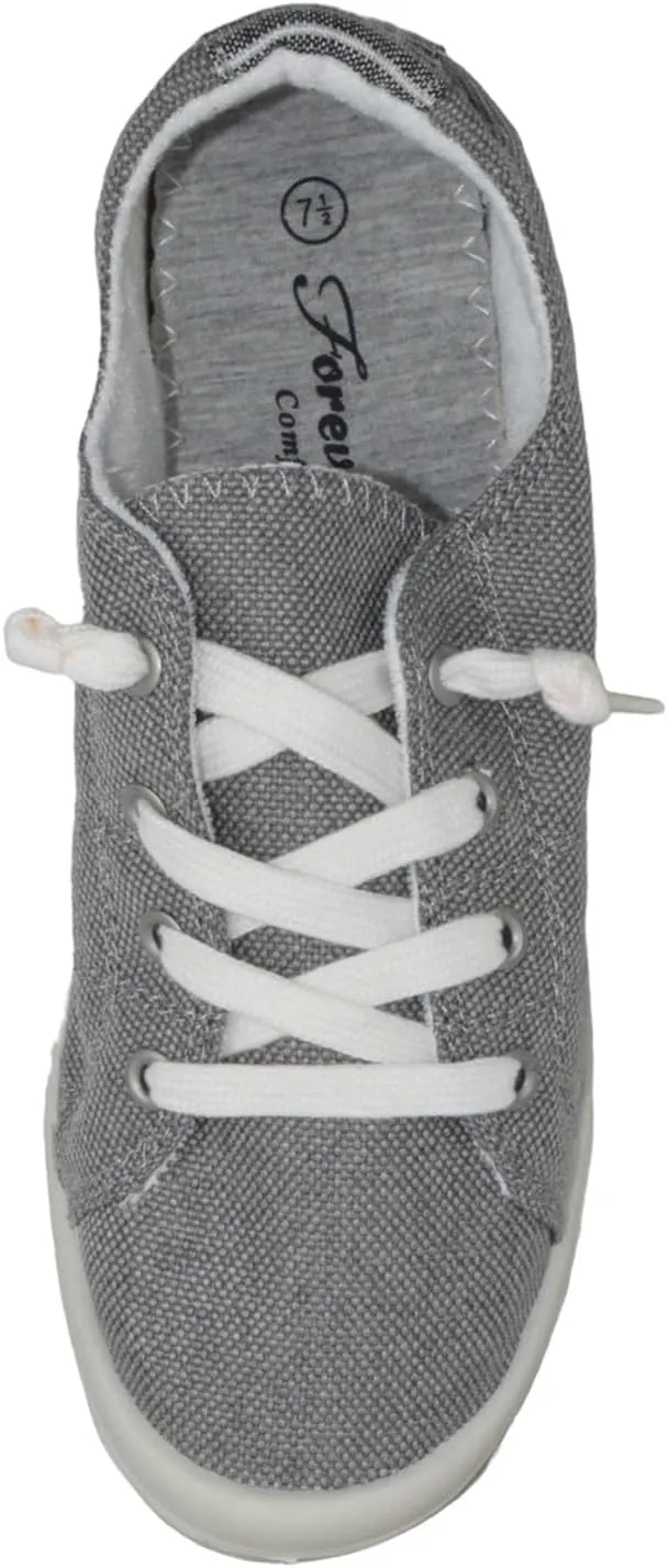Forever Flat Women's Shoes Linen Canvas Slip-On Sneakers Lace Up Loafers Comfortable Fashion Sneakers