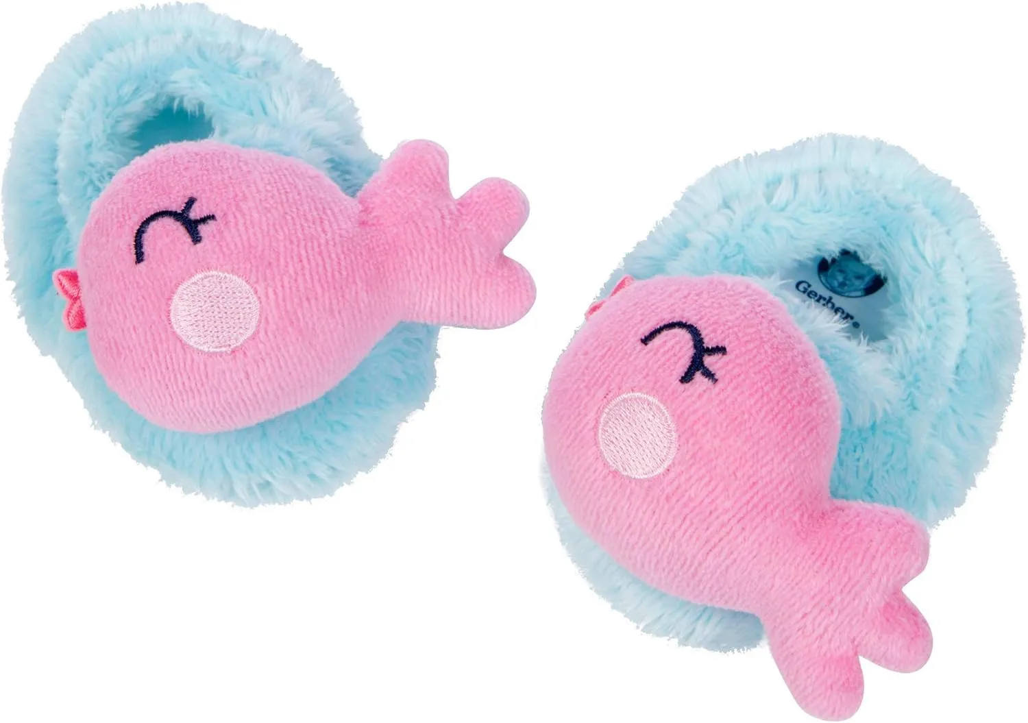 Gerber Newborn Baby Girl Velboa Non-Skid Bootie Slippers 0-6M
