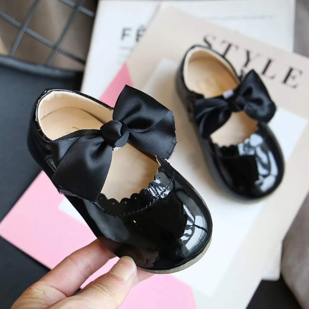 Girls Dress Shoes Flower Girl Ballet Flats Pearls Mary Jane Bow Princess Sandals Wedding Toddler Little Kids