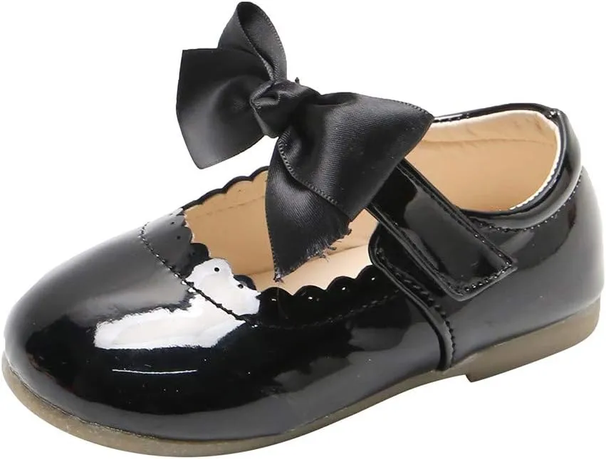 Girls Dress Shoes Flower Girl Ballet Flats Pearls Mary Jane Bow Princess Sandals Wedding Toddler Little Kids
