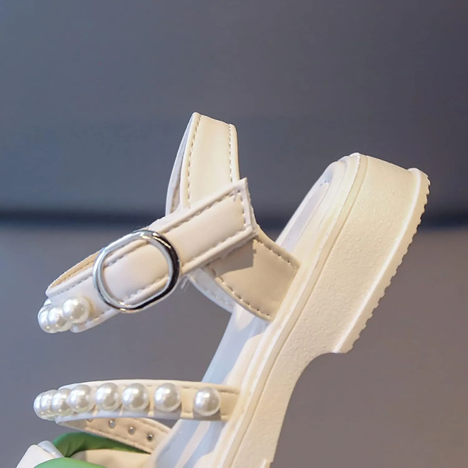 Girls Sandals for Toddler Kids Cute Open Toe Dress Shoes Wedding Birthday Summer Casual Pearl Straps Dressy Sandals