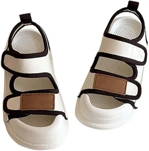 Girls Sandals Non-slip Double Adjustable Straps Lightweight Open Toe Sport Sandals Kids Soft Bottom Water Sneakers