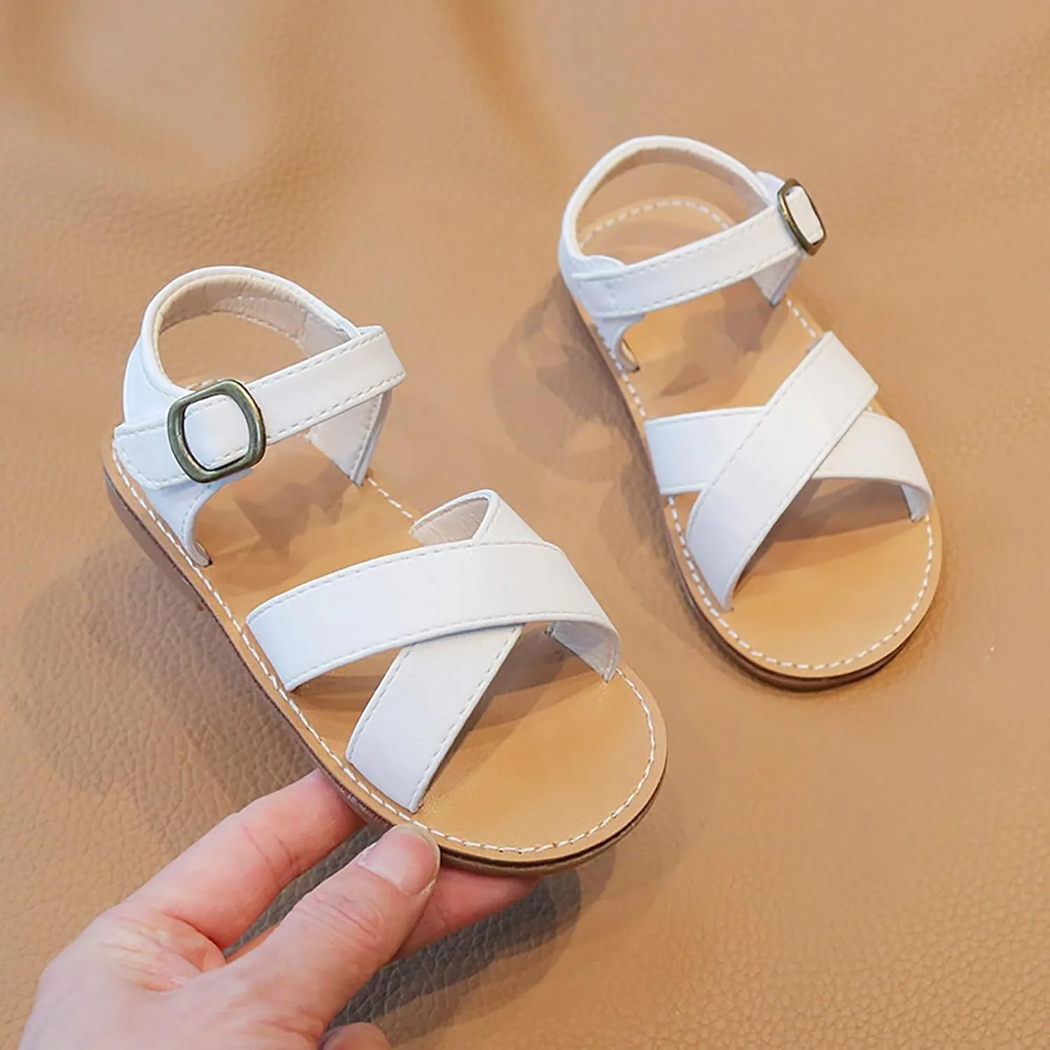 Girls Sport Platform Sandal with Adjustable Straps Toddler Open Toe Hook Loop Soft Sole Water Flat Shoes for Walking