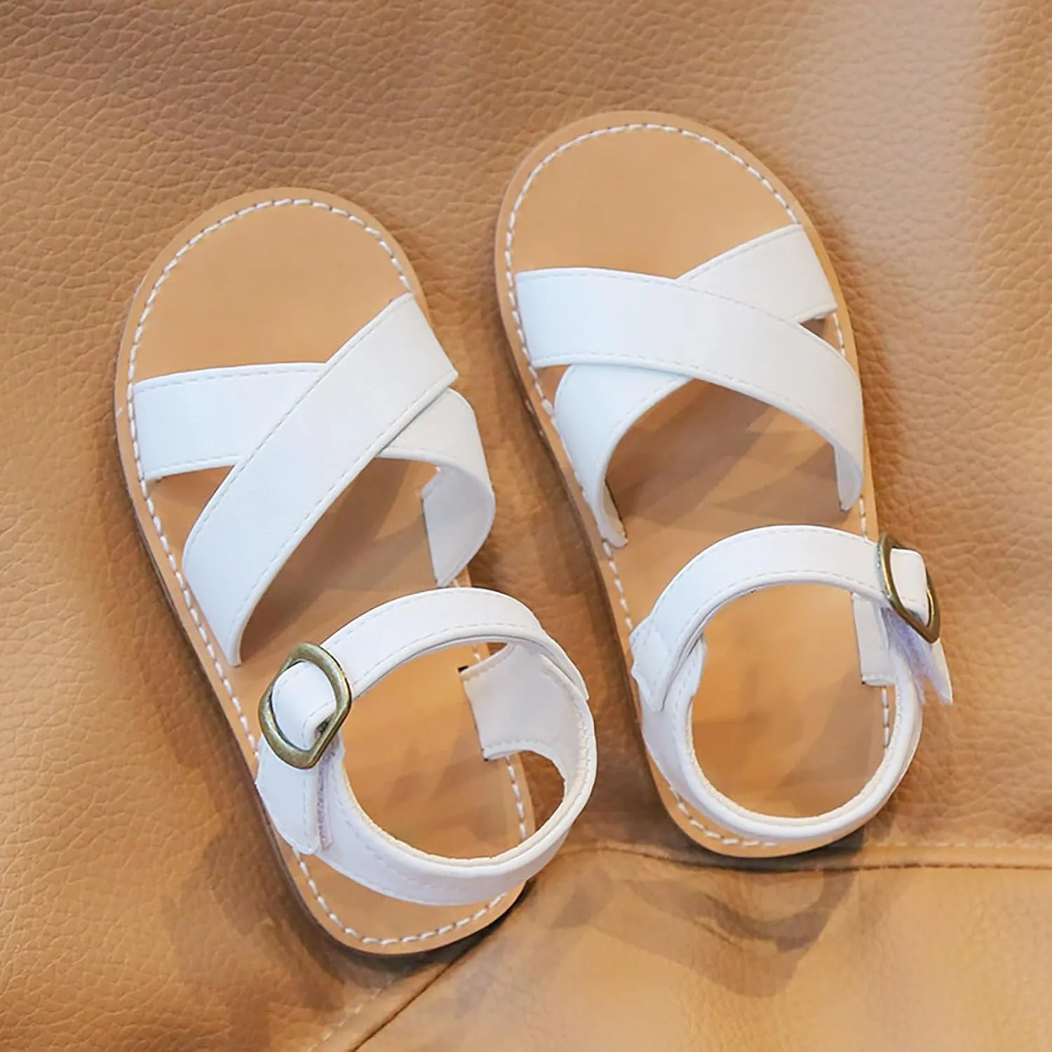 Girls Sport Platform Sandal with Adjustable Straps Toddler Open Toe Hook Loop Soft Sole Water Flat Shoes for Walking