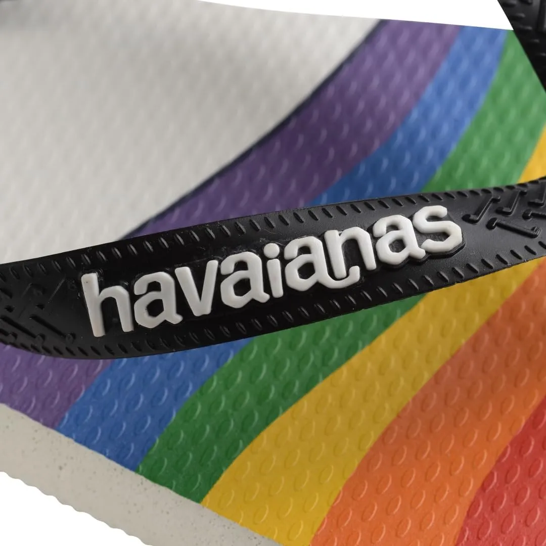 Havaianas for Unisex - Top Pride Flip Flops - White/Black