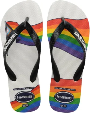 Havaianas for Unisex - Top Pride Flip Flops - White/Black