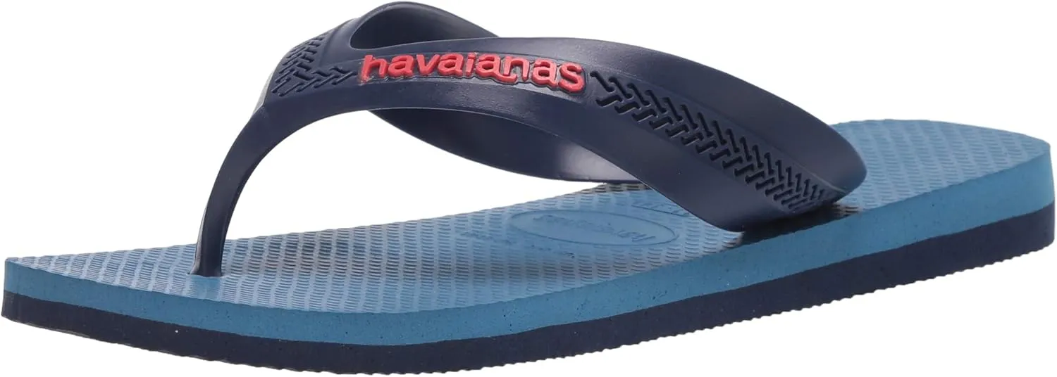 Havaianas Unisex-Baby Max Flip Flop Sandal Blue/Steel Blue, 9 M US