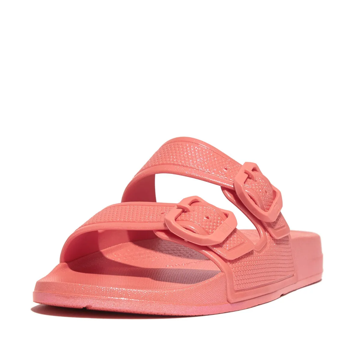 IQUSHION Pearlized Two-Bar Buckle Slides