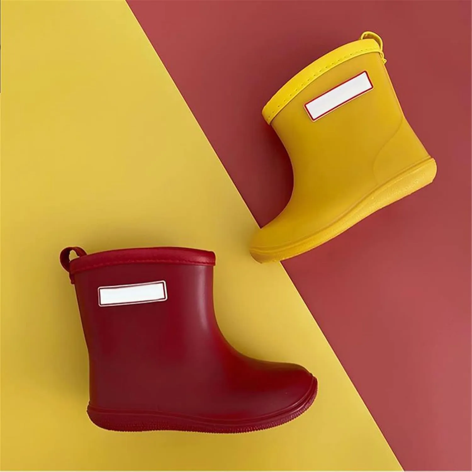 IWIHMIV Raining Boots for Kids Non Slip Waterproof Rubber Boots Outdoor Toddler Boys Girls Lightweight Rain Boots