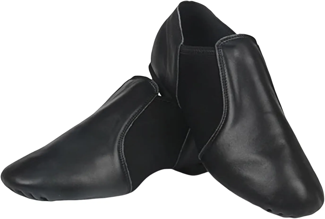 Jazz Shoes for Girls PU Leather Slip On Dance Shoes for Girls and Boys, Breathable & Durable for Dance Class & Performances(Black,44)