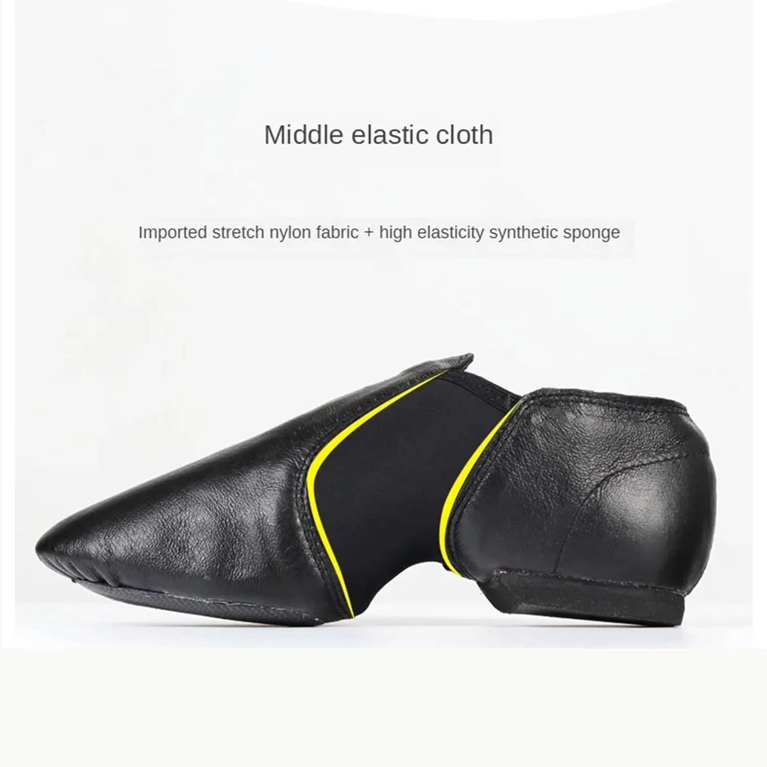 Jazz Shoes for Girls PU Leather Slip On Dance Shoes for Girls and Boys, Breathable & Durable for Dance Class & Performances(Black,44)