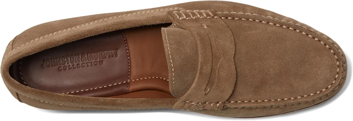 Johnston & Murphy Mens Baldwin Penny Shoes  Mens Dress Shoes, Leather Moccasin Shoes, Dress Shoes for Men, Durable Rubber Sole & Cushioned Footbed, Mens Penny Loafers