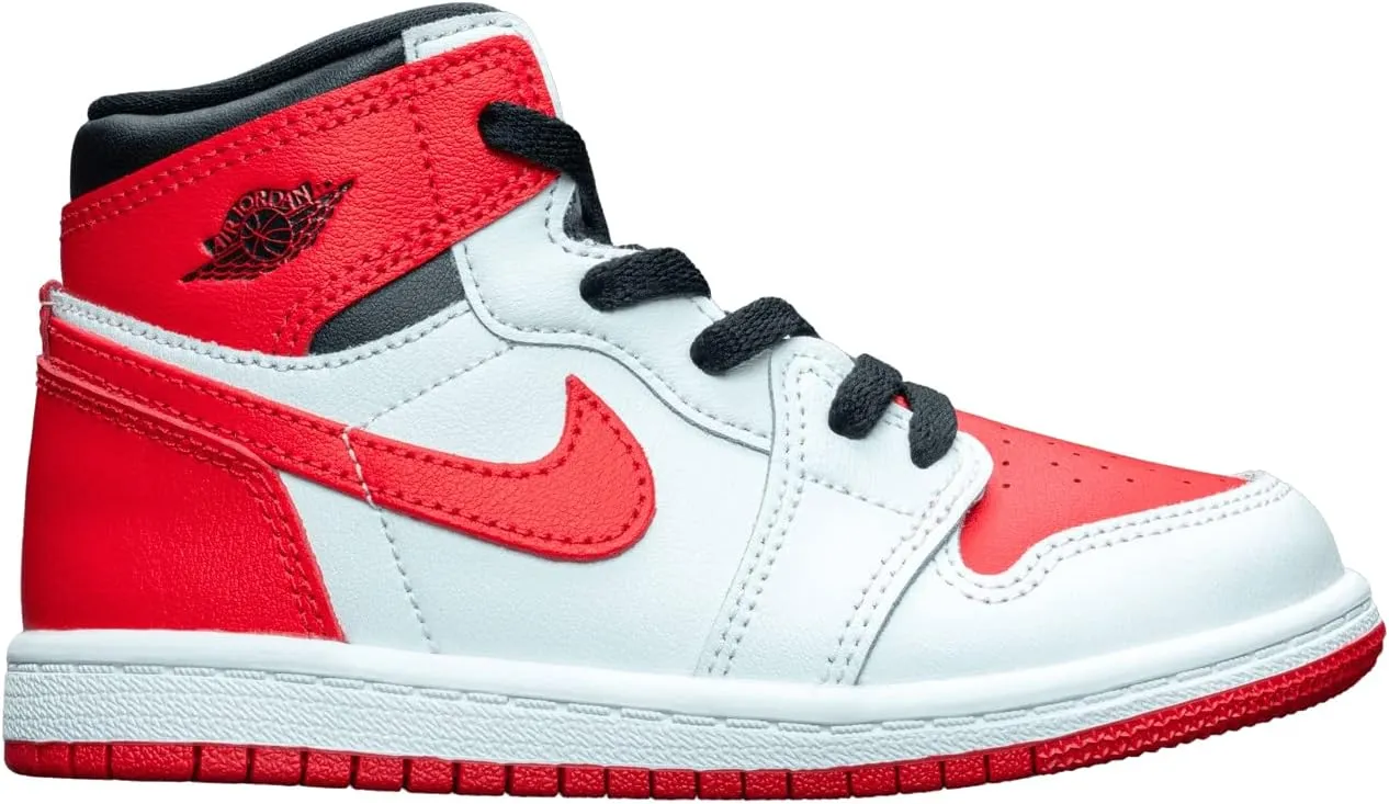 Jordan Baby Boy's 1 Retro High OG (Infant/Toddler) White/University Red/Black 8 Toddler M