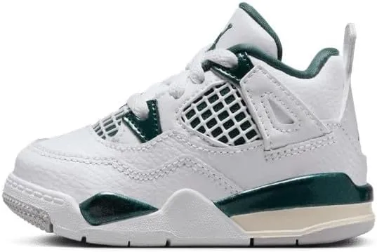 Jordan Toddler's 4 Retro White/Oxidized Green-White (BQ7670 103) - Size 7c