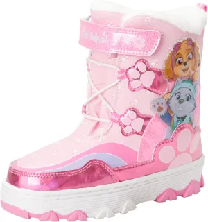Josmo Girl's Paw Patrol Winter Water Resistant Fleece Lined Insulated Snow Boots (6T-12)